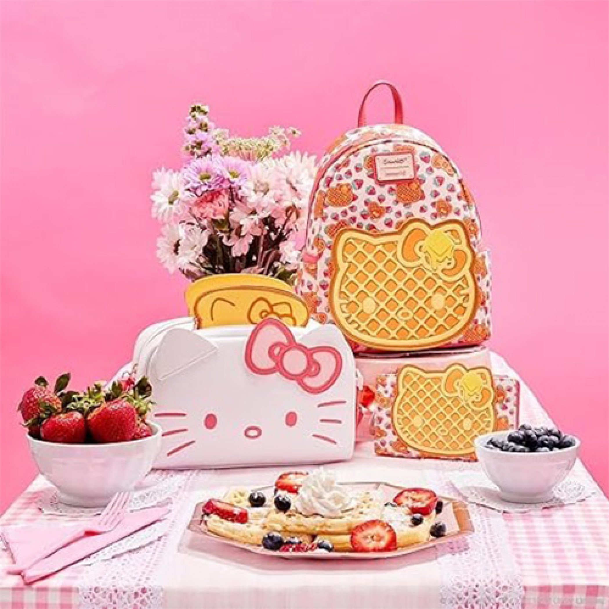 Hello Kitty Sanrio Breakfast Toaster Crossbody Bag By Loungefly